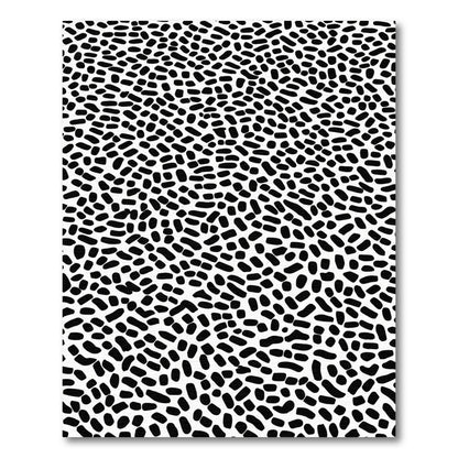 Abstract Black White Organic Spots Rug