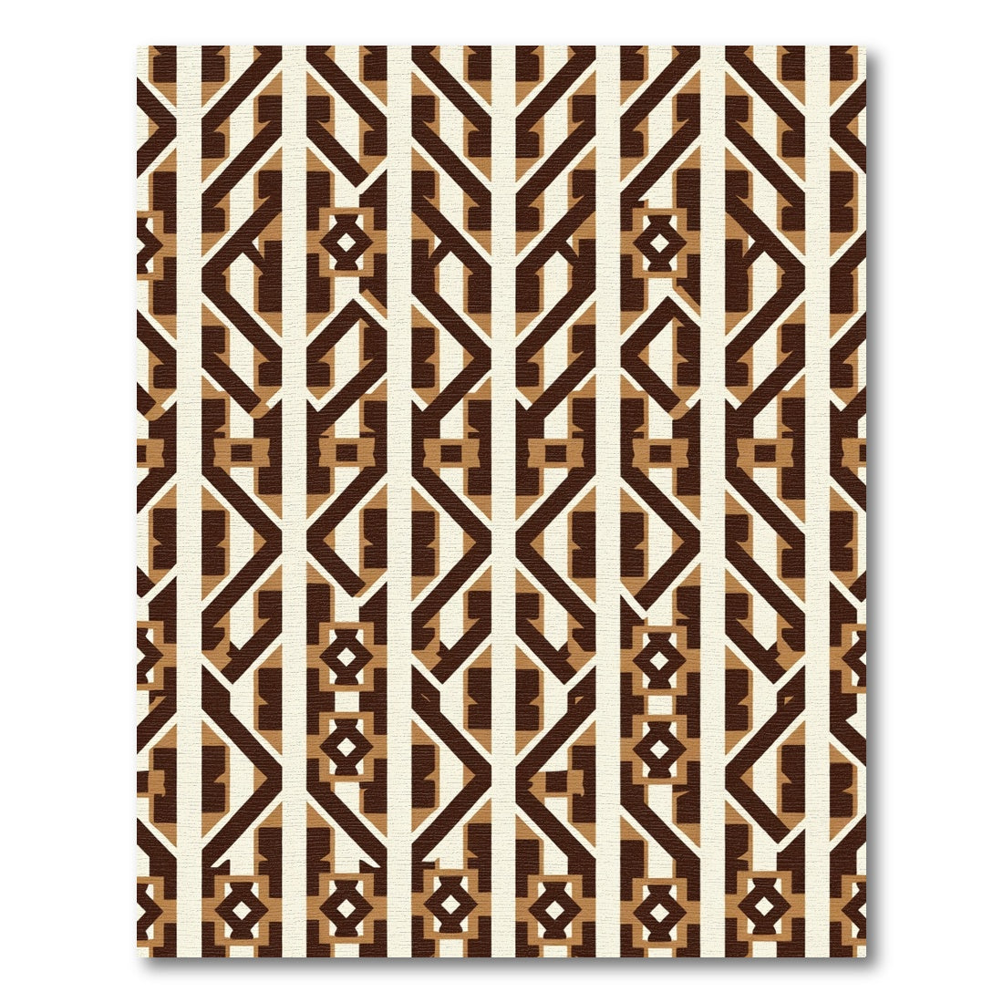 Geometric Tribal Diamond Stripe Rug