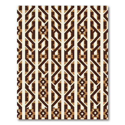 Geometric Tribal Diamond Stripe Rug