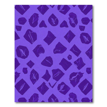 Deep Violet Jagged Gemstones Rug
