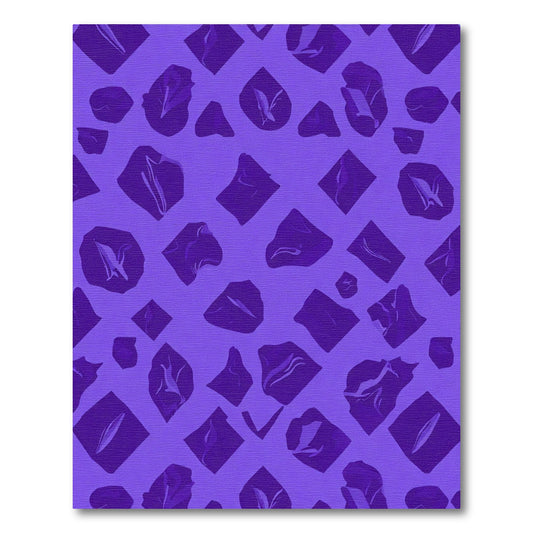 Deep Violet Jagged Gemstones Rug