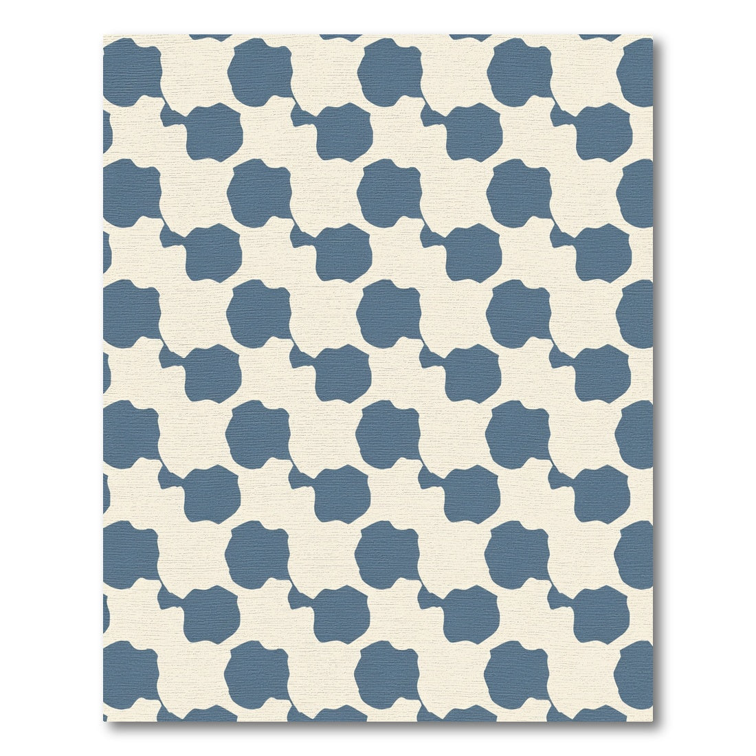 Dusky Blue Cloudlike Domino Arrangement Rug