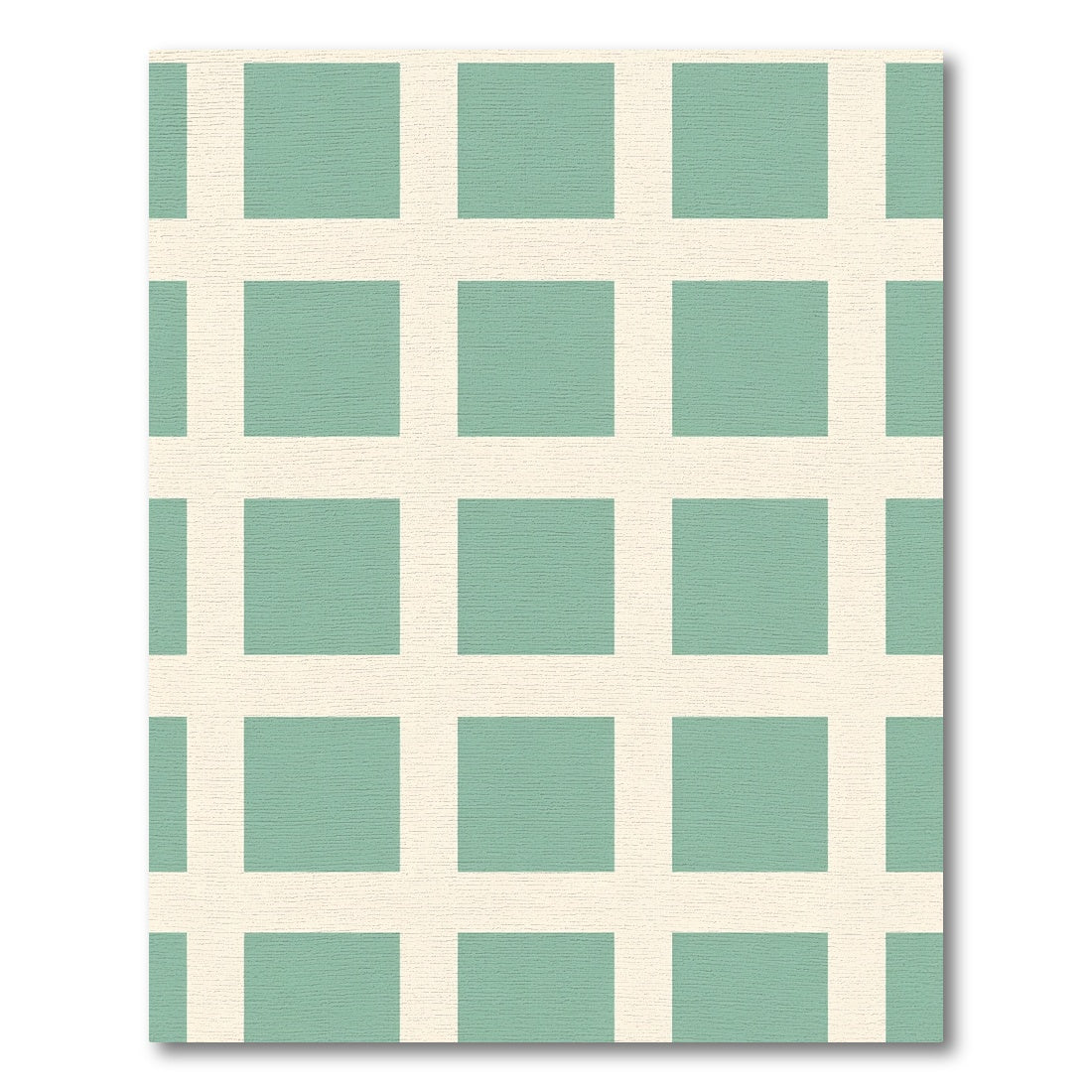 Seafoam White Minimalist Lattice Rug