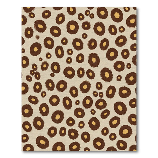 Brown Tan Spotted Animal Print Rug