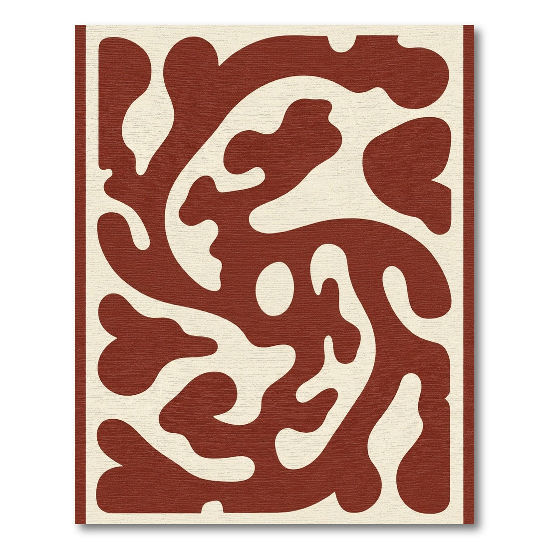 Terracotta Cream Organic Flow Rug
