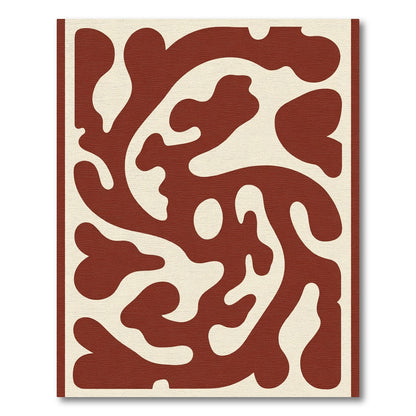 Terracotta Cream Organic Flow Rug