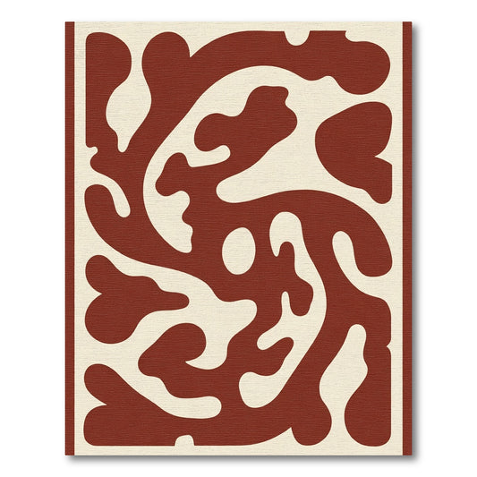 Terracotta Cream Organic Flow Rug