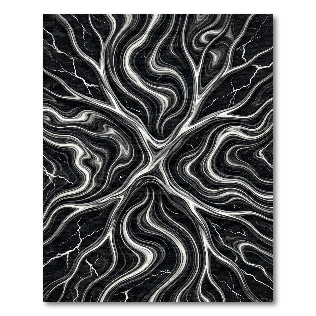 Monochromatic Liquid Marble Swirl Abstract Rug