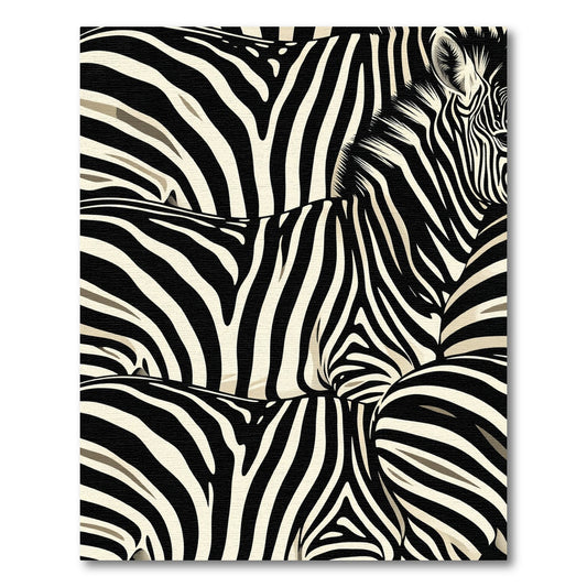 Abstract Equine Striped Contemporary Rug