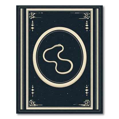 Cream Serpent Circle Midnight Rug