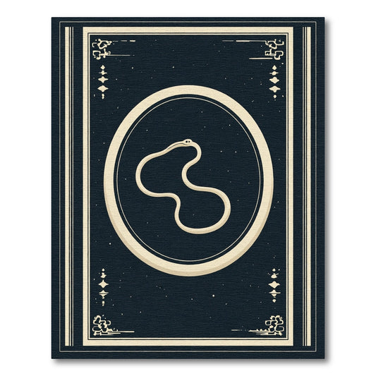 Cream Serpent Circle Midnight Rug
