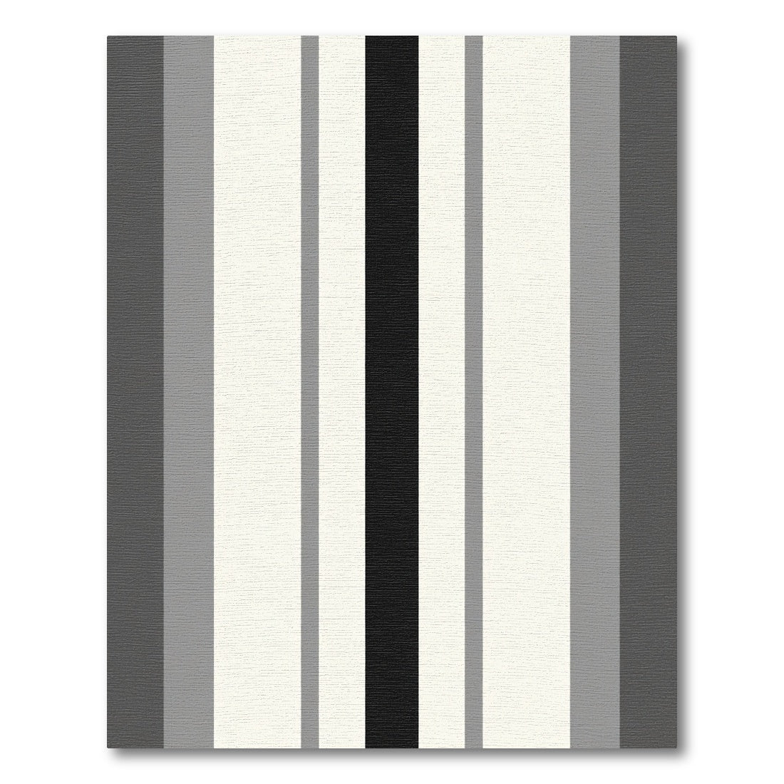 Bold Gray Black White Vertical Stripes Rug