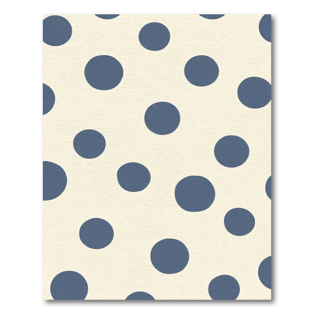 Cream Blue Polka Dot Scatter Rug