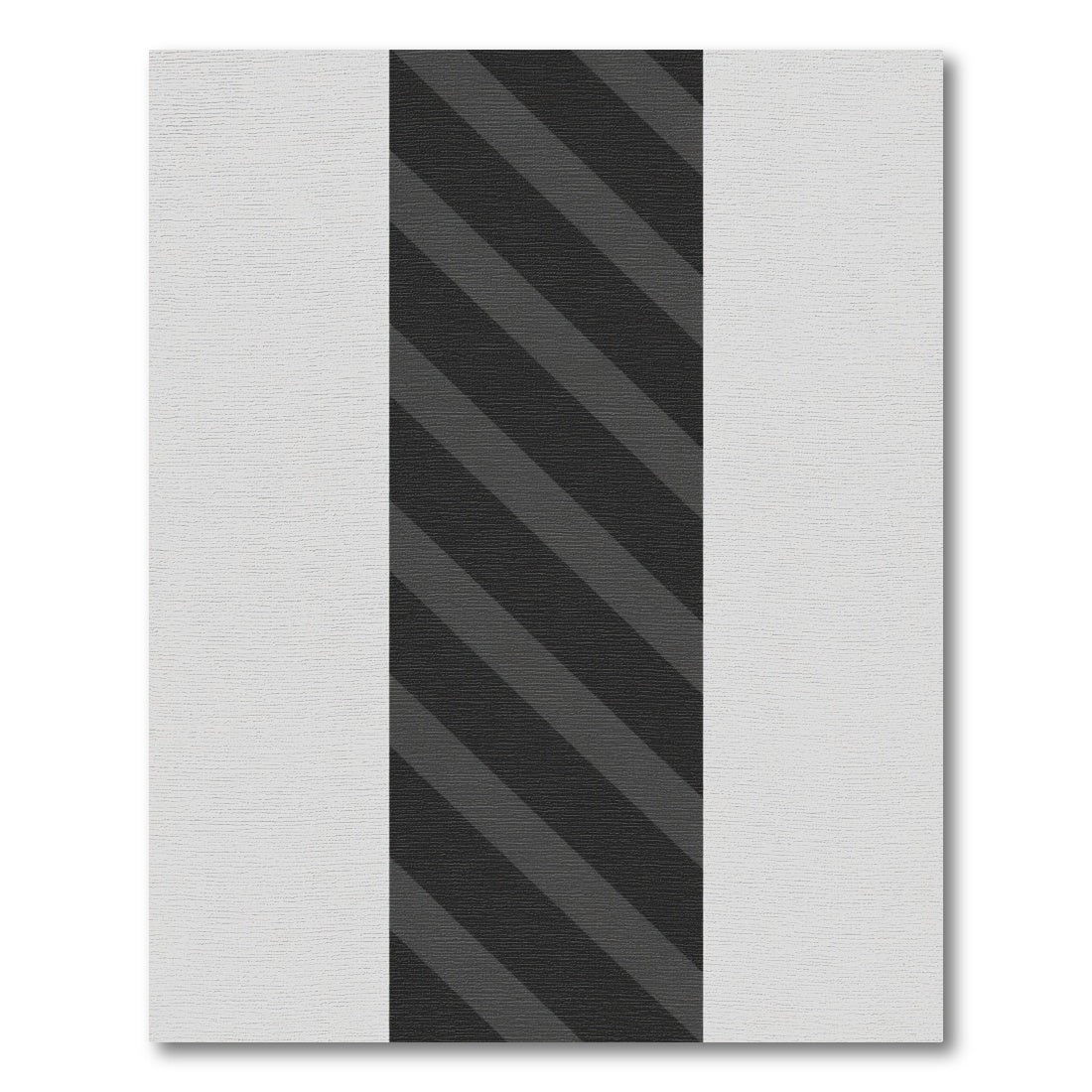 Bold Gray Diagonal Stripe Rug
