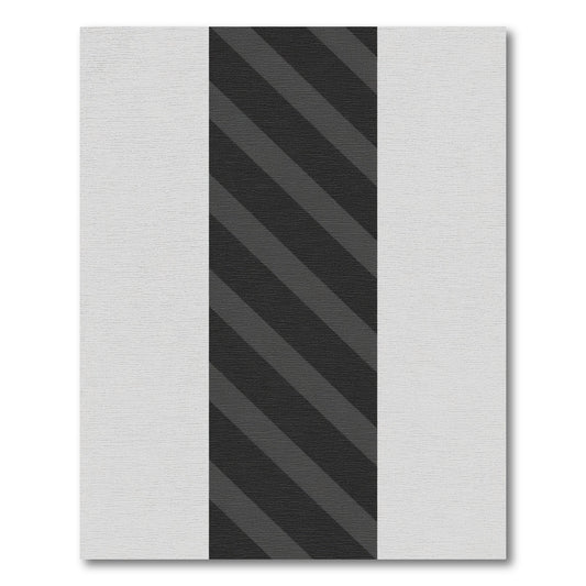 Bold Gray Diagonal Stripe Rug