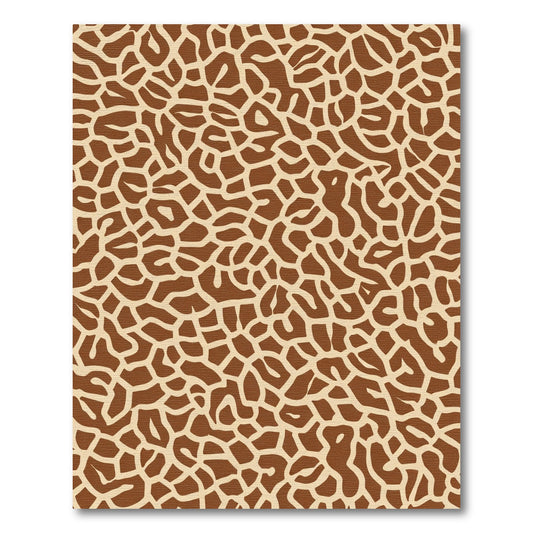 Brown Tan Giraffe Print Rug