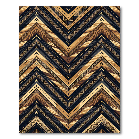 Bold Golden Geo Chevron Zenith Rug