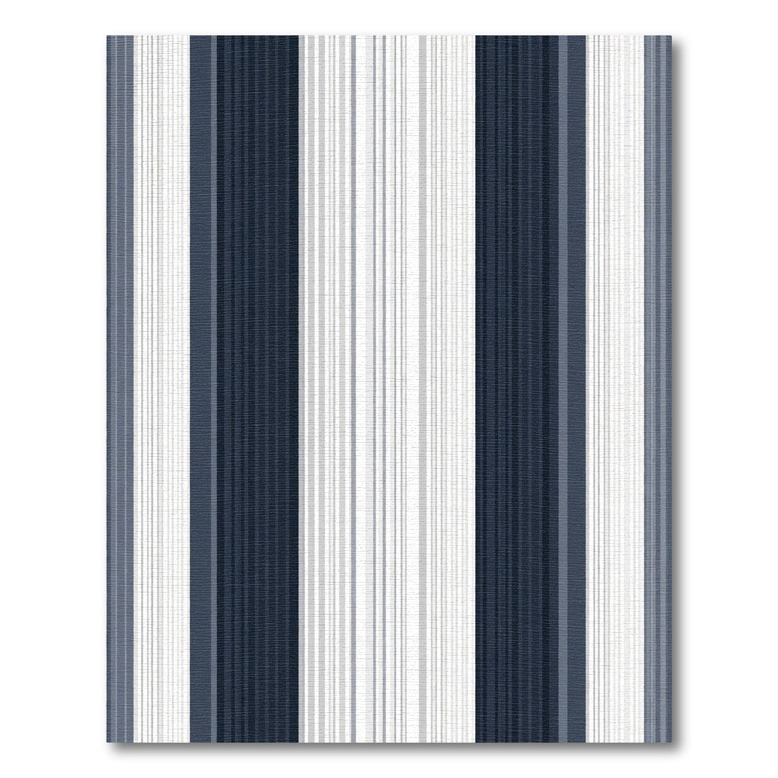 Navy And Gray Stripe Rug