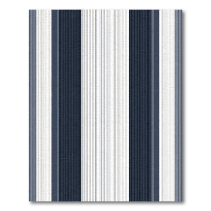 Navy And Gray Stripe Rug