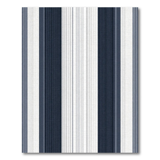 Navy And Gray Stripe Rug