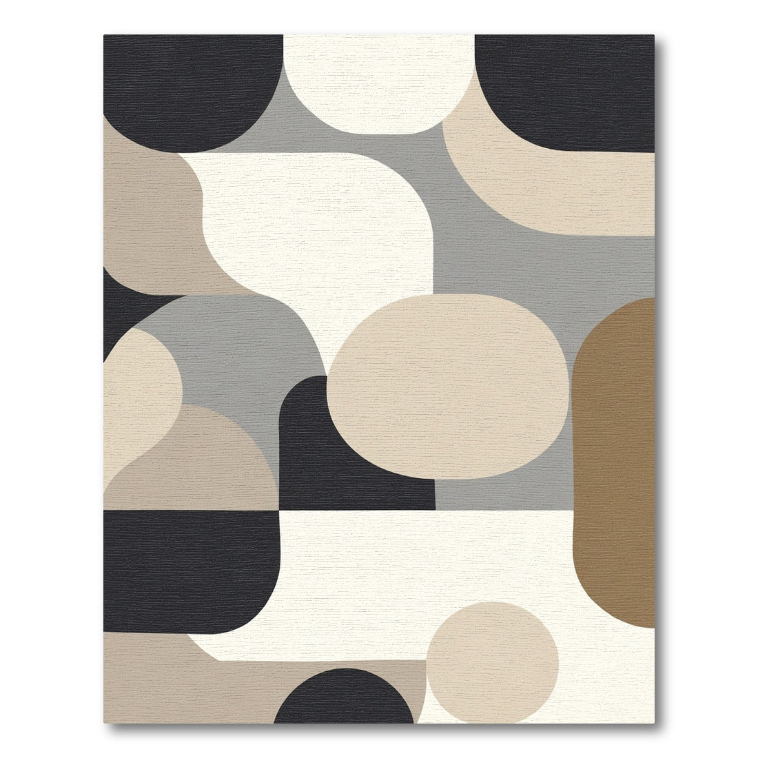 Organic Mid Century Modern Shapes Rug