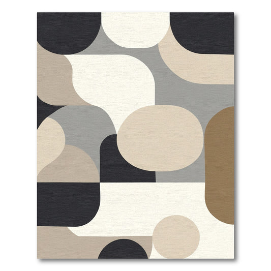 Organic Mid Century Modern Shapes Rug