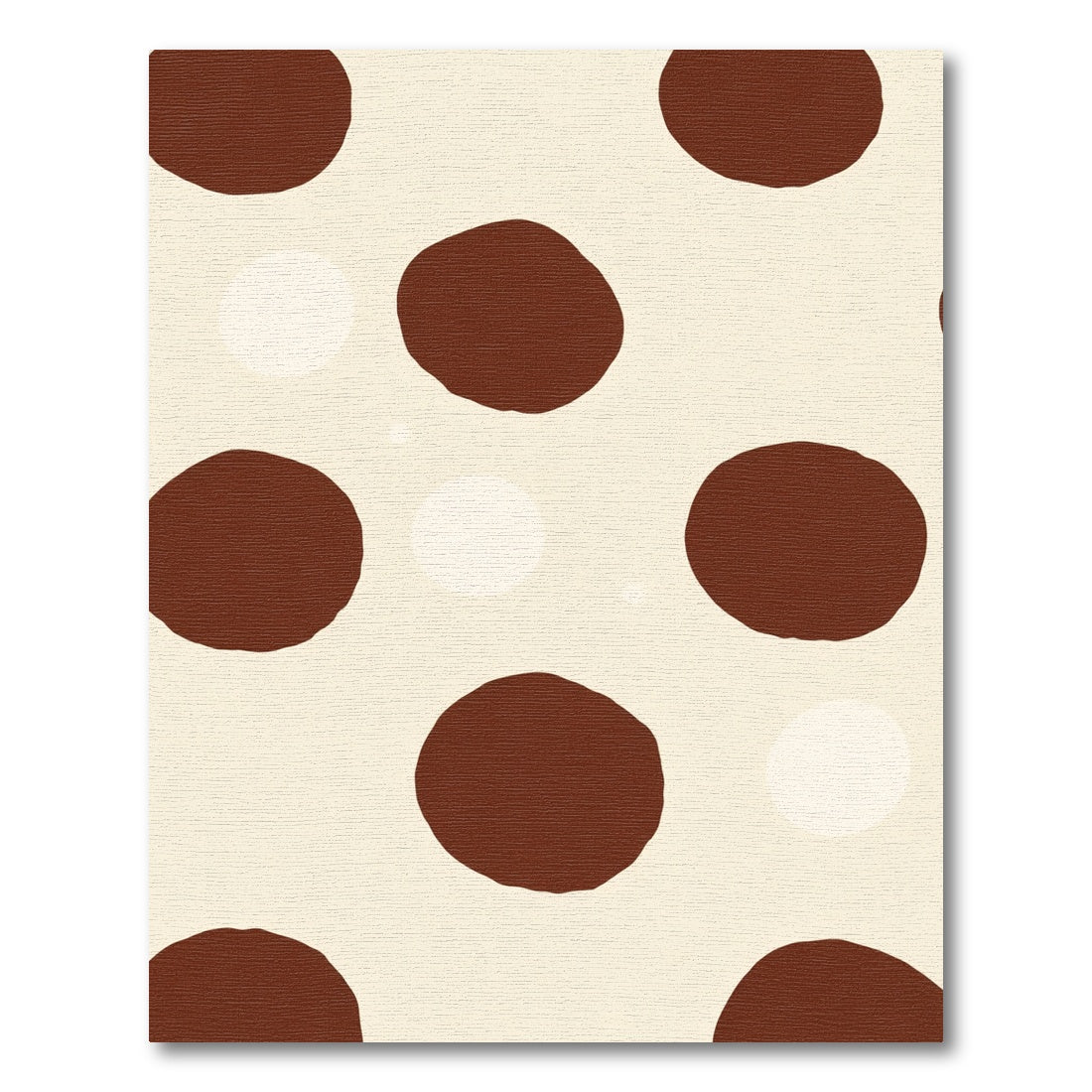 Choco Cream Contemporary Polka Dots Rug