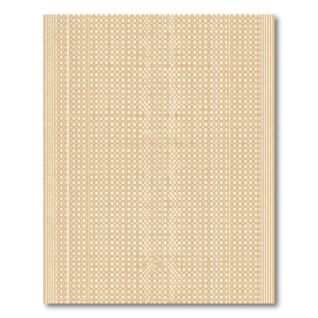 Golden Dot Stripe Textured Rug