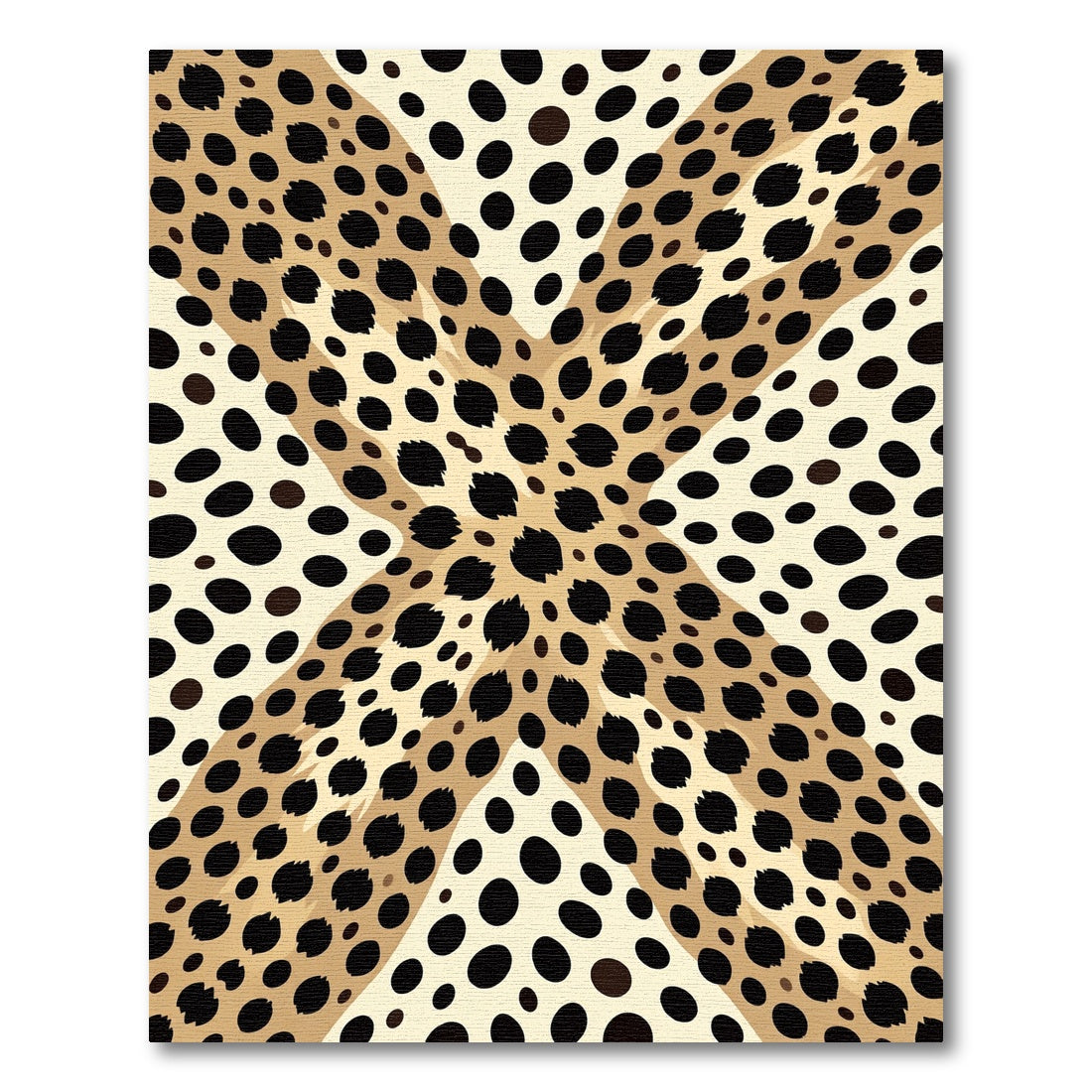 Radiant Cheetah Spot Abstract Swirl Rug