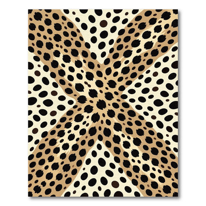 Radiant Cheetah Spot Abstract Swirl Rug
