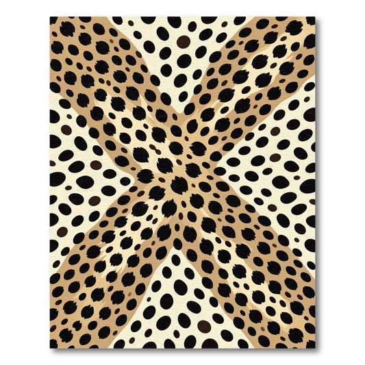 Radiant Cheetah Spot Abstract Swirl Rug