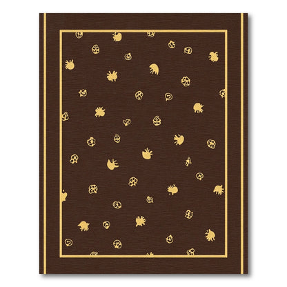 Brown Yellow Scattered Creature Design Rug