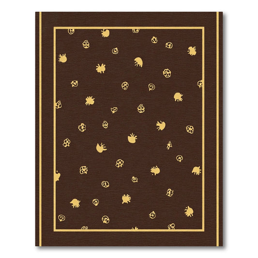 Brown Yellow Scattered Creature Design Rug