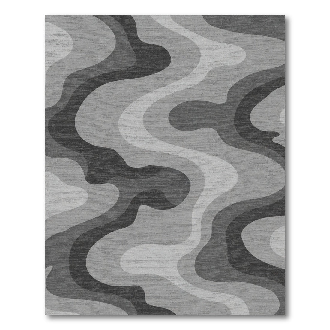 Monochromatic Abstract Wave Movement Rug