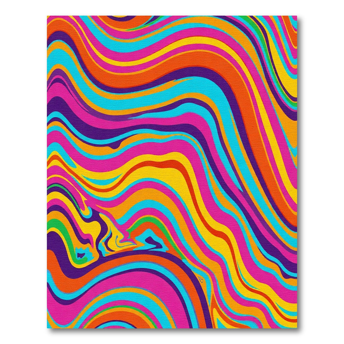 Vibrant Retro Swirl Marble Rug
