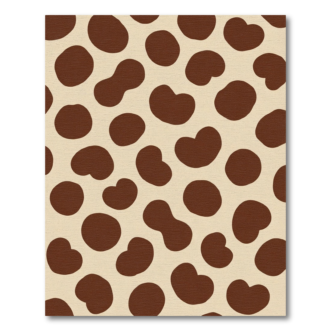 Brown Tan Spotted Irregular Shapes Rug