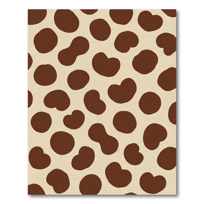 Brown Tan Spotted Irregular Shapes Rug