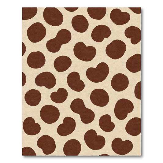 Brown Tan Spotted Irregular Shapes Rug