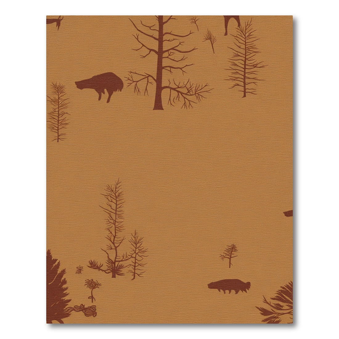 Woodland Creatures In Amber Landscape Rug