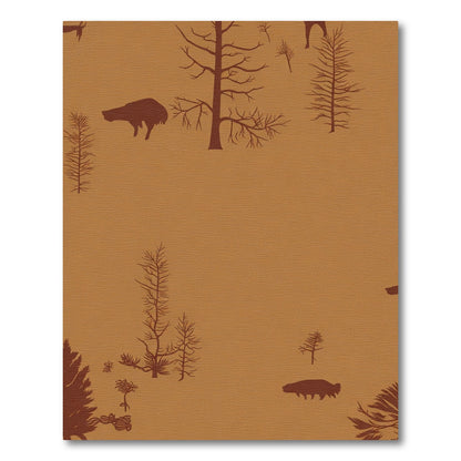 Woodland Creatures In Amber Landscape Rug