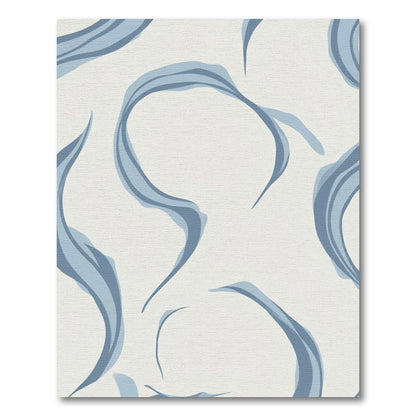 Soft Blue Flowing Swirls Rug