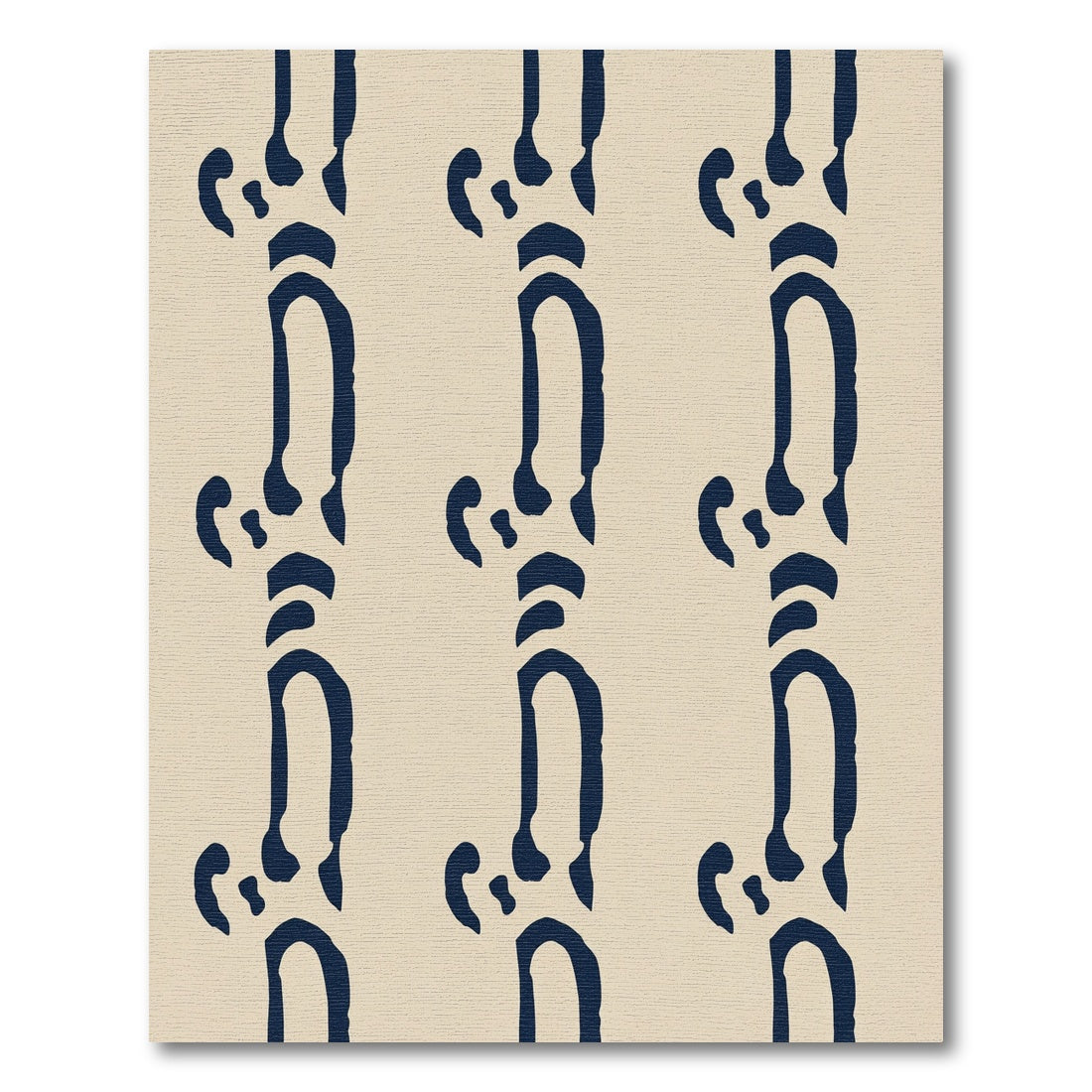 Navy Blue Abstract Vertical Stripes Rug