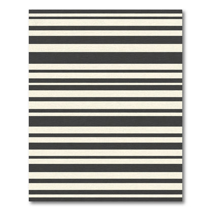 Bold Monochrome Parallel Lines Rug