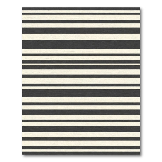 Bold Monochrome Parallel Lines Rug
