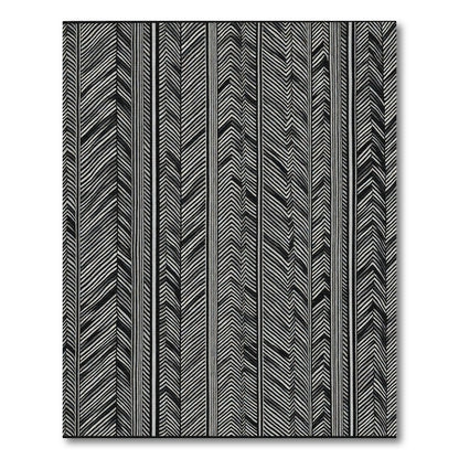 Monochromatic Zigzag Stripe Composition Rug