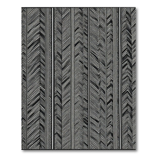 Monochromatic Zigzag Stripe Composition Rug