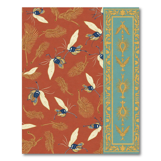 Burnt Sienna Whimsical Insect Fauna Rug