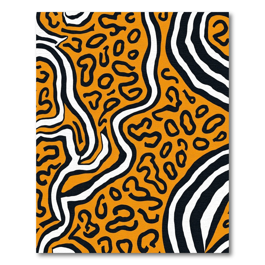 Wild Orange Animal Blend Abstract Rug