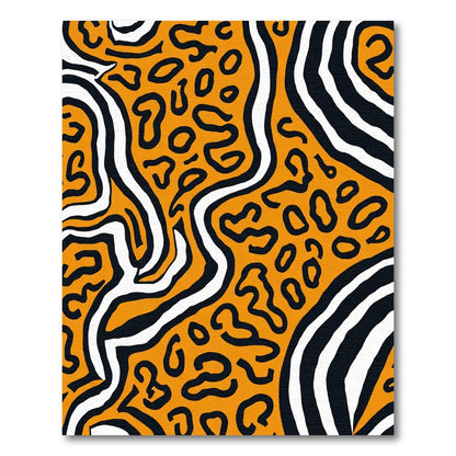Wild Orange Animal Blend Abstract Rug