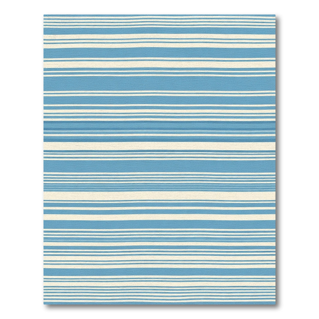 Soft Blue And Cream Stripe Rug